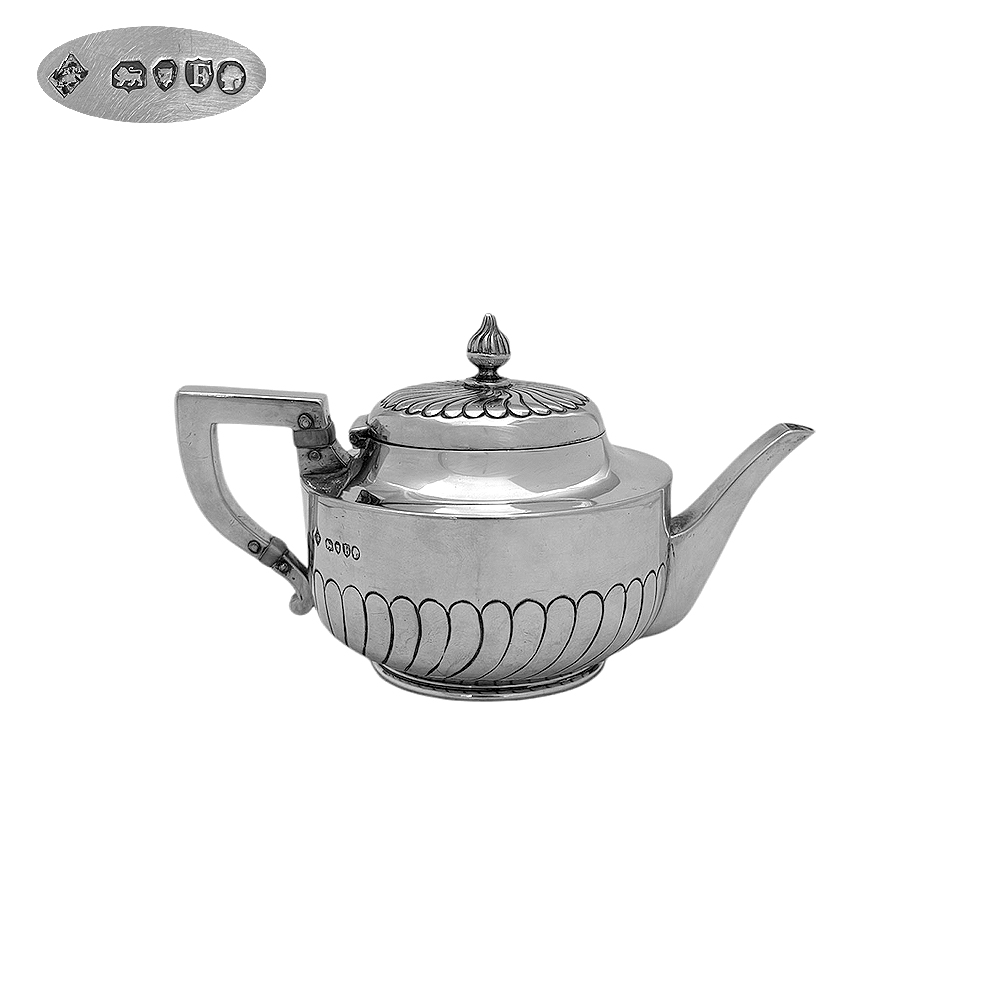 Victorian Silver Bachelor Teapot 1881